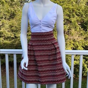 H&M Grand colorful Bandage Circle Skirt size L